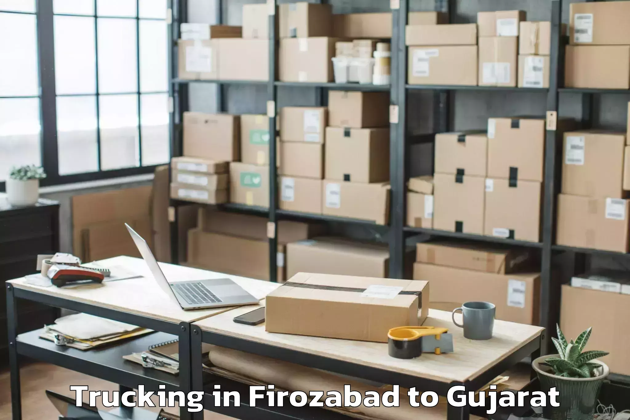 Professional Firozabad to Gandhi Nagar Trucking